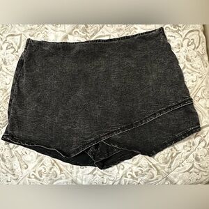 Women's Black Denim Skort